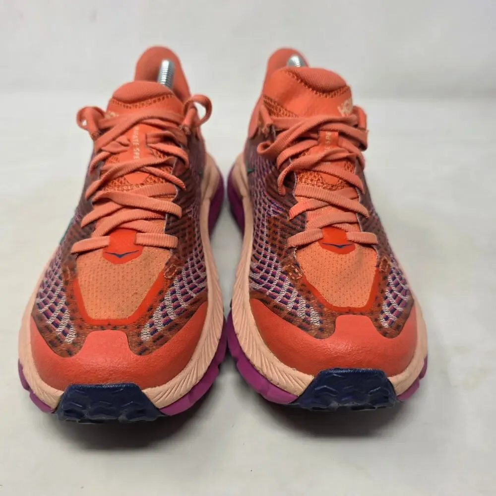 Hoka Mafate Speed 4 Papaya Real Teal Trail Running Shoes Women’s 5.5